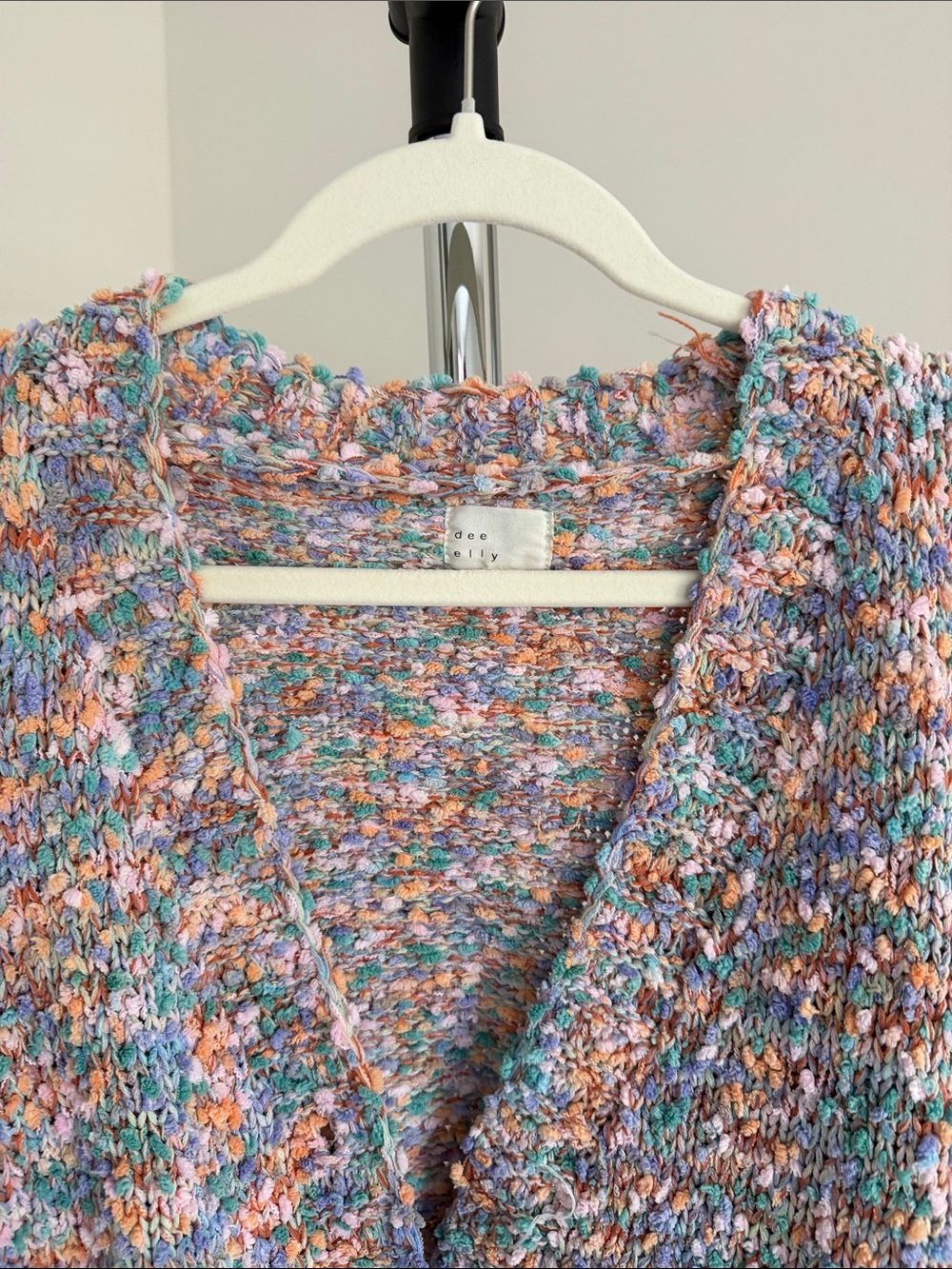 VICI Glee Button Front Colorblock Cardigan - Picture 2 of 5